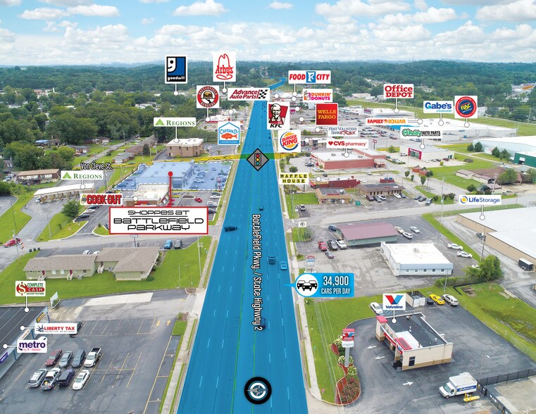 More Photos Of 882-898 Battlefield Pky, Fort Oglethorpe Freestanding For Lease