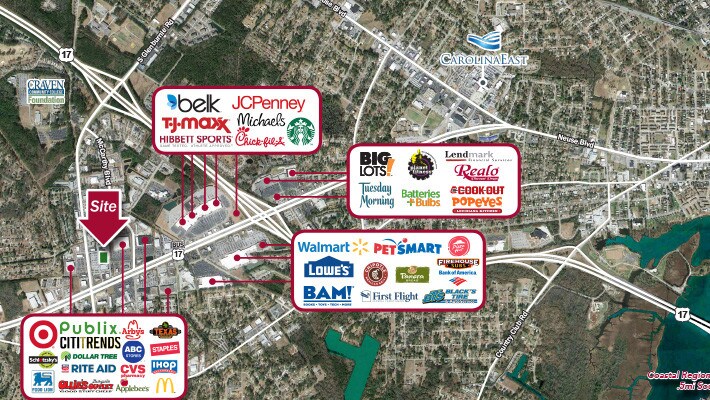 More Photos Of 2019 S Glenburnie Rd, New Bern Supermarket For Lease