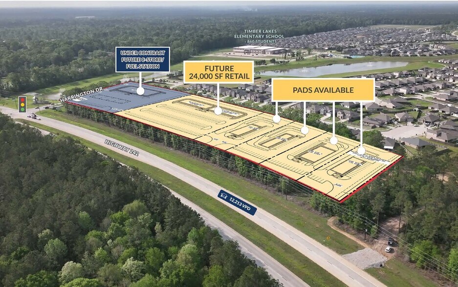 More Photos Of NEC Highway 242 & Harrington Dr., New Caney Unknown For Lease