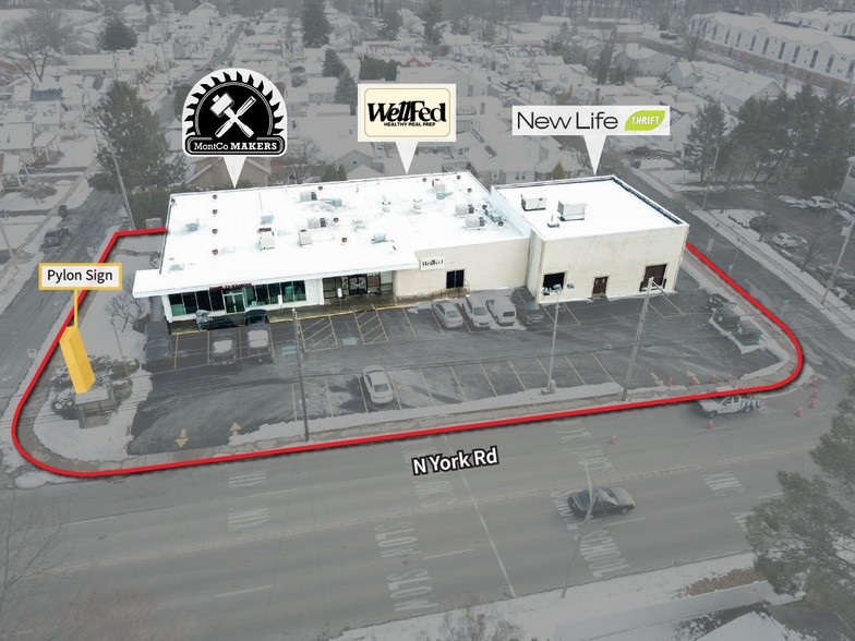 Primary Photo Of 735 N York Rd, Willow Grove Storefront For Sale