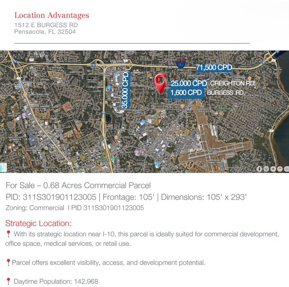 More Photos Of 1512 E Burgess Rd, Pensacola Land For Sale