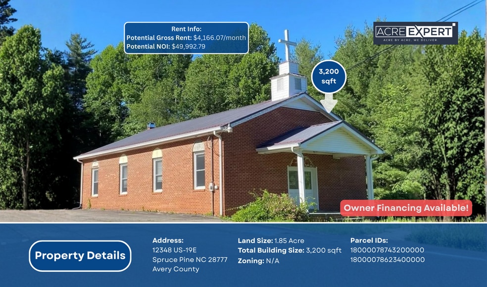 Primary Photo Of 12348 S Us 19e Hwy, Spruce Pine Religious Facility For Sale