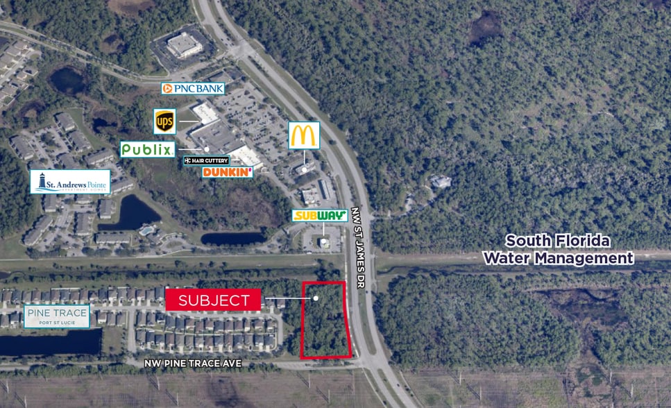Primary Photo Of NW Corner of St James & Pine Trace Ave, Port Saint Lucie Land For Sale