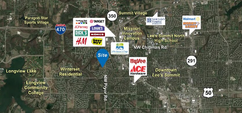 Primary Photo Of NW Pryor Rd NW O'Brien Rd, Lee's Summit Land For Sale