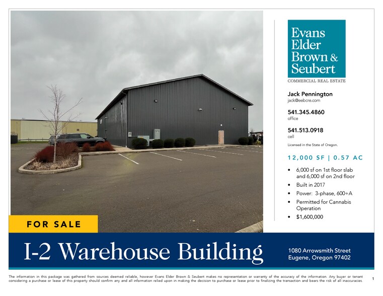 More Photos Of 1080 Arrowsmith St, Eugene Warehouse For Sale