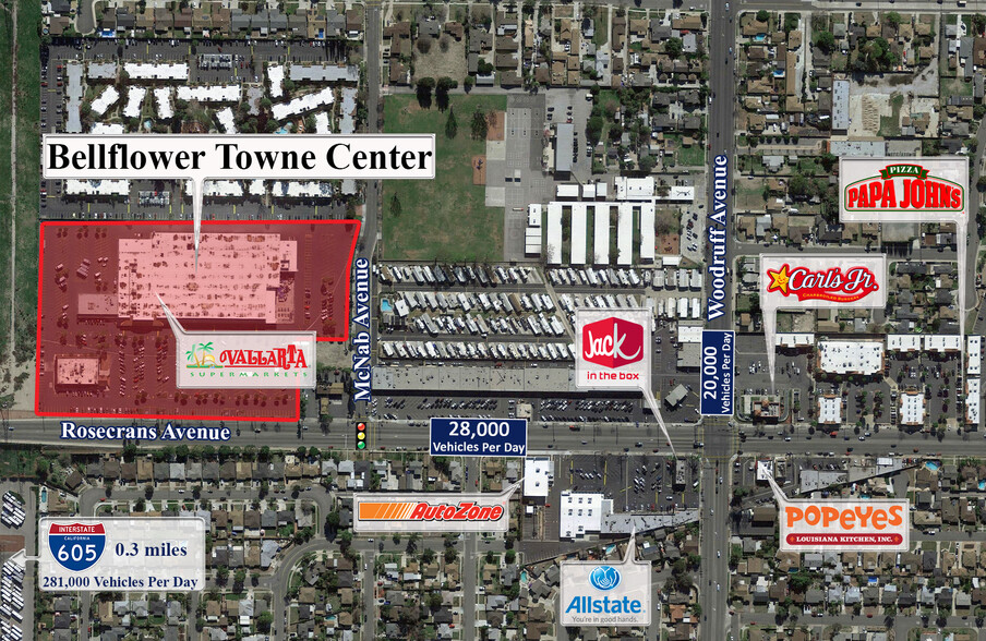 Primary Photo Of 10400-10408 Rosecrans Ave, Bellflower Freestanding For Lease