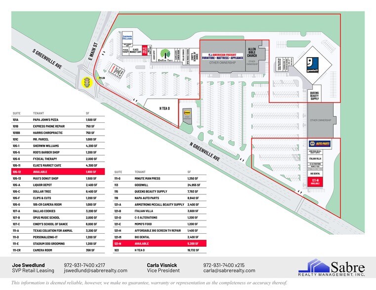 More Photos Of 101-121 N Greenville Ave, Allen Unknown For Lease