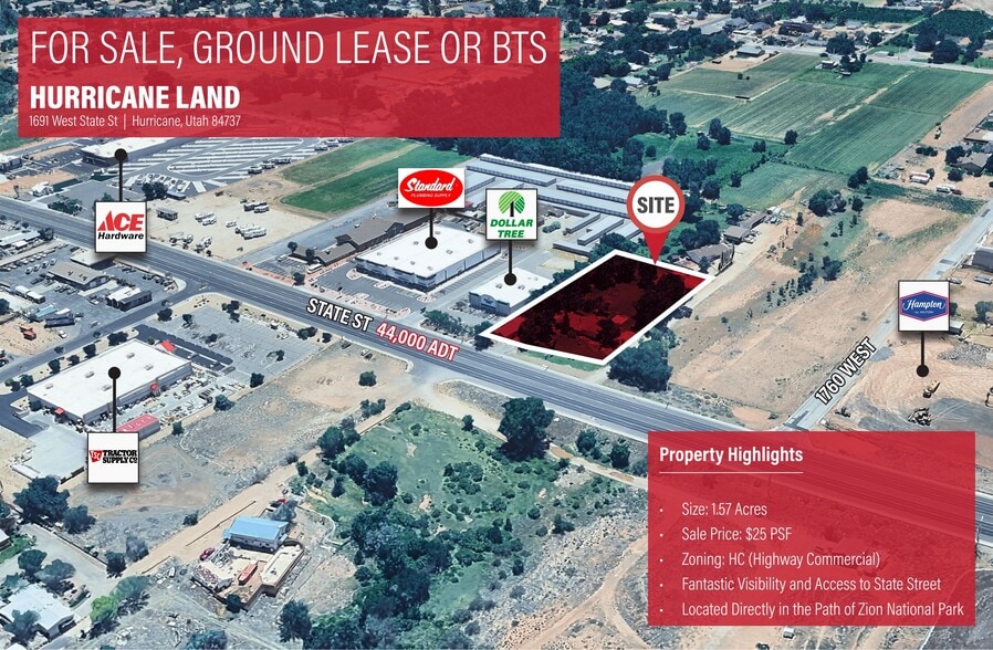 More Photos Of 1691 State Street, Hurricane Land For Sale