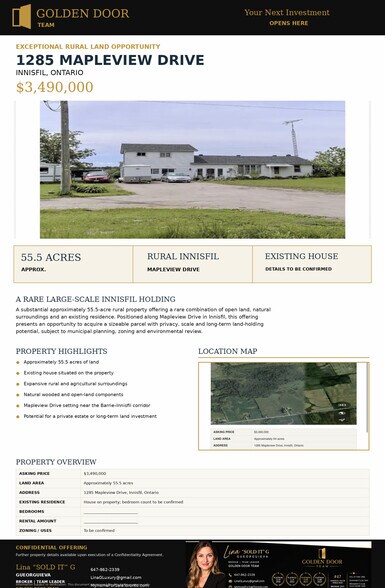 Primary Photo Of 1285 Mapleview Dr, Innisfil Land For Sale