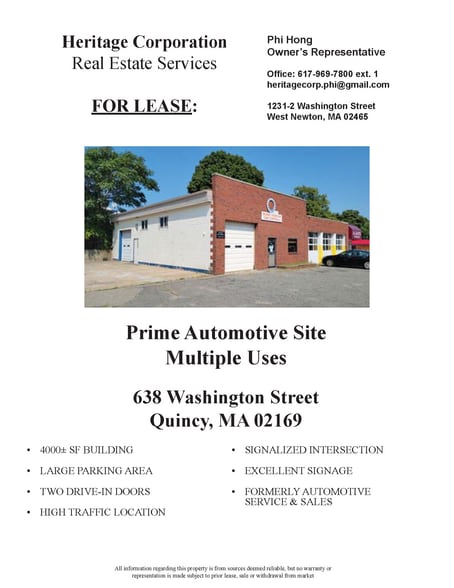 More Photos Of 638-642 Washington St, Quincy Auto Repair For Lease