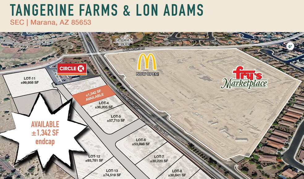 Primary Photo Of SE Tangerine & Lon Adams Rd, Marana Freestanding For Lease