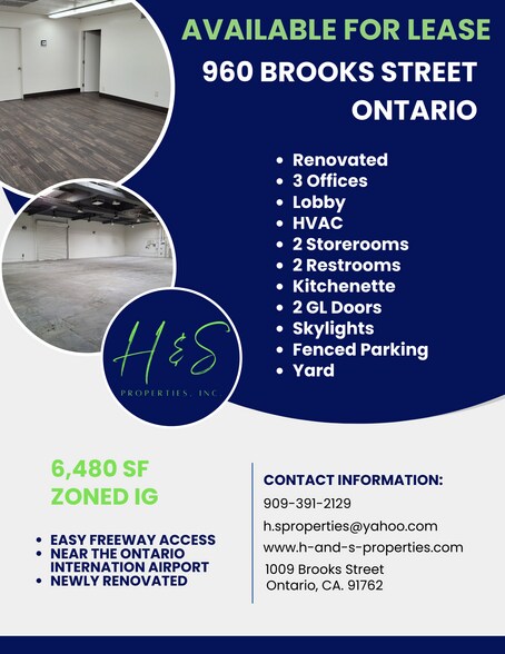 More Photos Of 954-960 W Brooks St, Ontario Warehouse For Lease