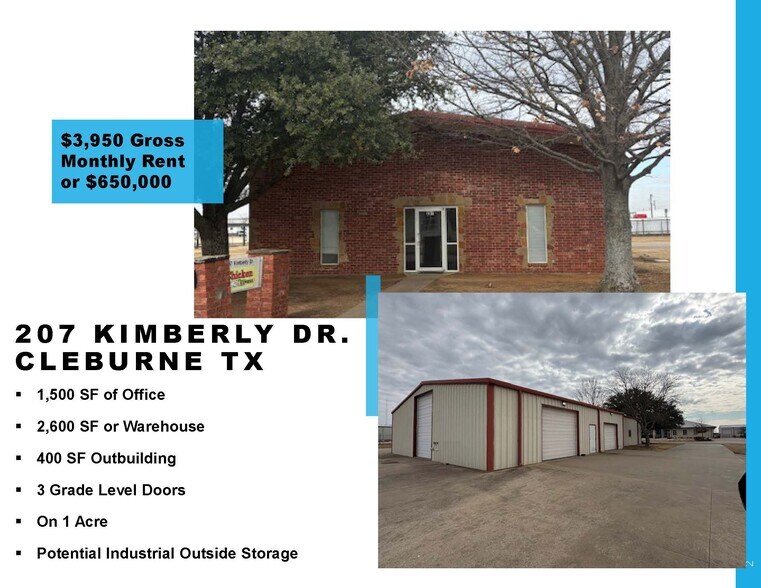More Photos Of 207 Kimberly Dr, Cleburne Warehouse For Sale