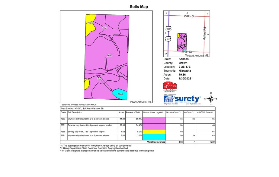 More Photos Of 260th St @ US 73 Hwy, Hiawatha Land For Sale