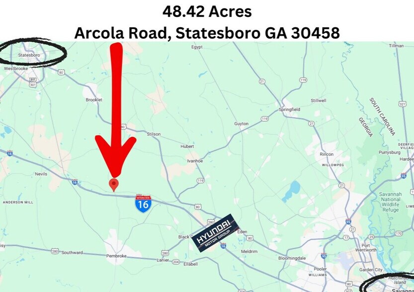 More Photos Of Arcola Road Rd @ GA HWY 46, Statesboro Land For Sale
