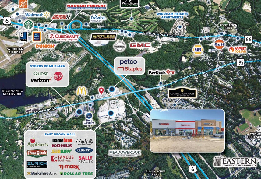 More Photos Of 96 Storrs rd, Mansfield Storefront For Sale