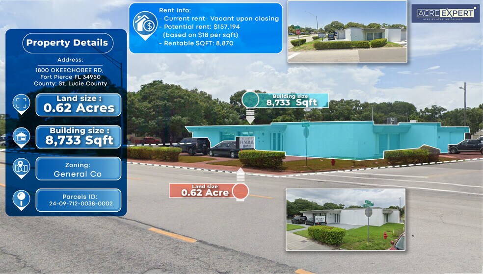 Primary Photo Of 1800 Okeechobee Rd, Fort Pierce Funeral Home For Sale