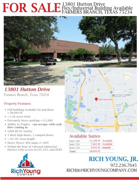 More Photos Of 13801 Hutton Dr, Farmers Branch Light Manufacturing For Sale