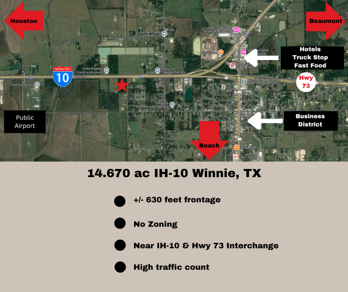 Primary Photo Of 14.670ac IH-10, Winnie Land For Sale