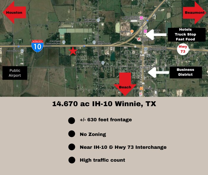 More Photos Of 14.670ac IH-10, Winnie Land For Sale