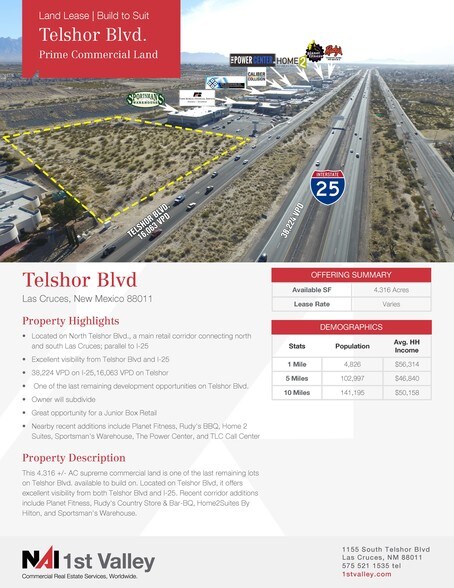 Primary Photo Of Telshor Blvd, Las Cruces Land For Lease