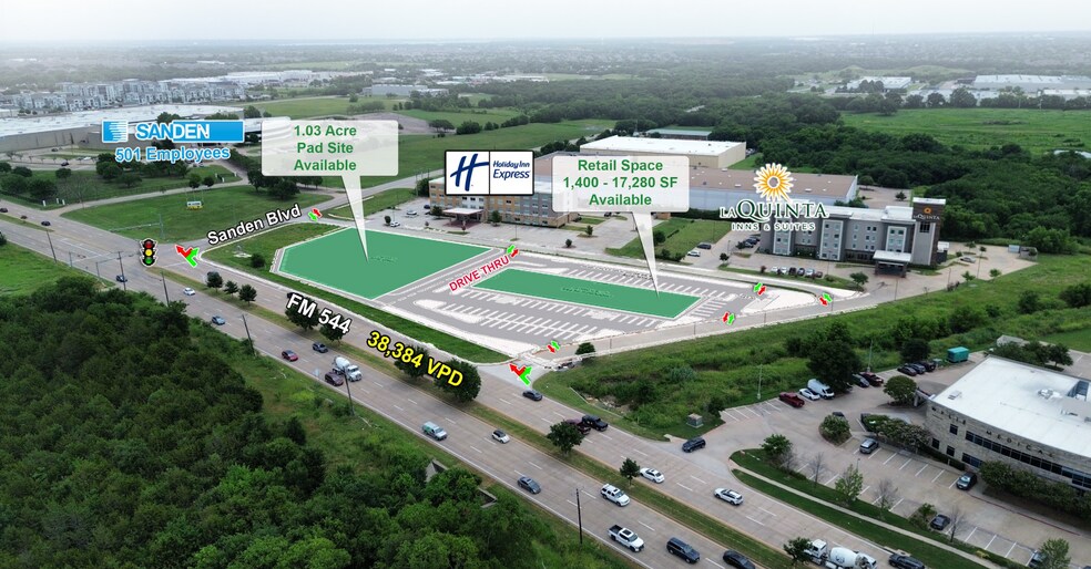 Primary Photo Of 544 E SWQ of FM 544 and Sanden Blvd., Wylie Land For Lease