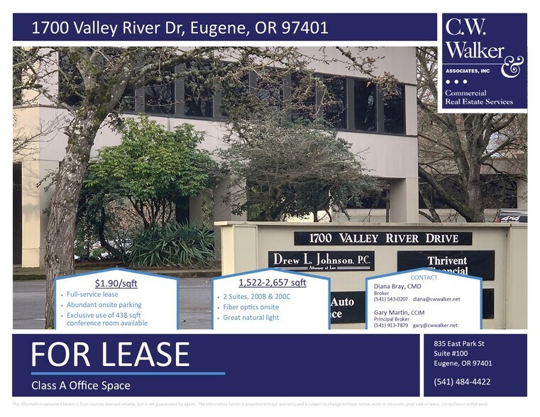 Primary Photo Of 1700 Valley River Dr, Eugene Office For Lease
