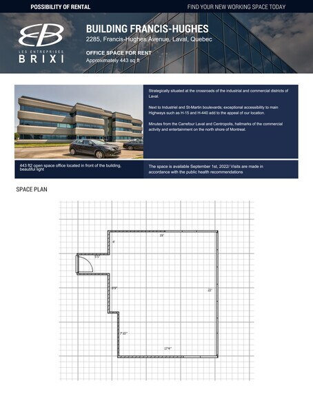 More Photos Of 2285 Av Francis-Hughes, Laval Flex For Lease