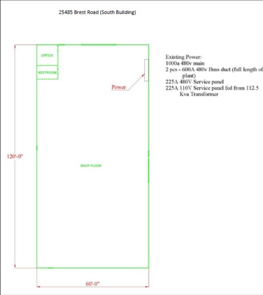 More Photos Of 25485 Brest, Taylor Industrial For Lease