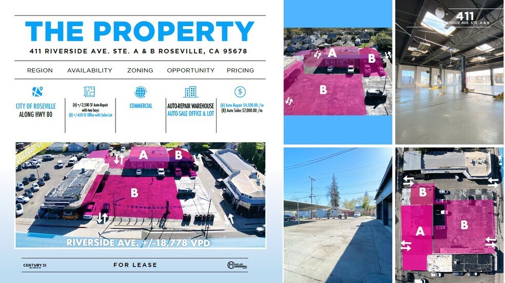 More Photos Of 411 Riverside Ave, Roseville Auto Repair For Lease