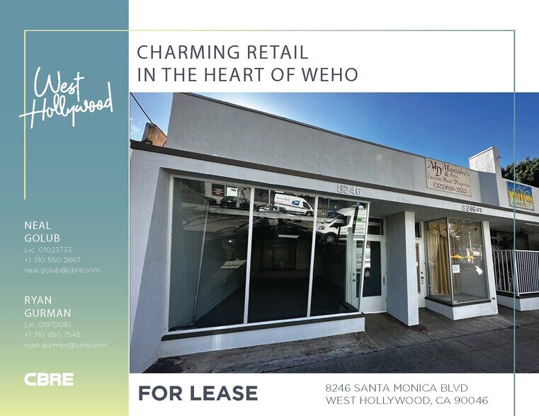 Primary Photo Of 8246-8248 Santa Monica Blvd, Los Angeles Storefront For Lease