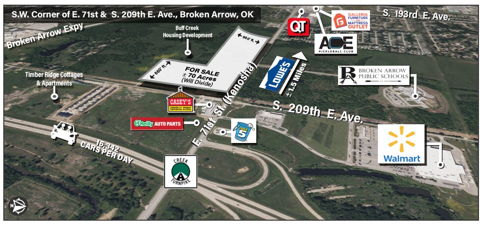 Primary Photo Of 71st & 209th St, Broken Arrow Land For Sale