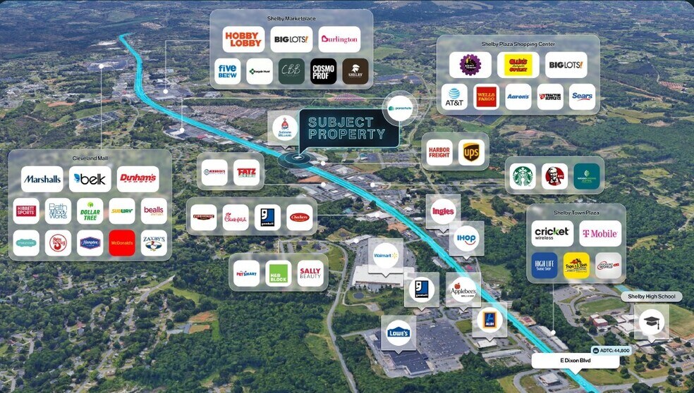 More Photos Of 1336 E Dixon Blvd, Shelby Freestanding For Sale