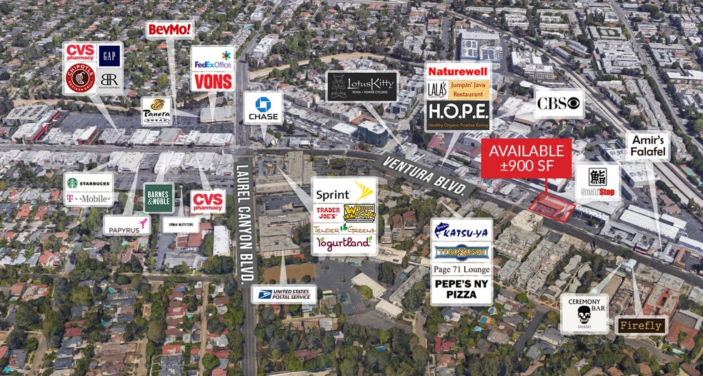 More Photos Of 11837-11855 Ventura Blvd, Studio City Storefront For Lease