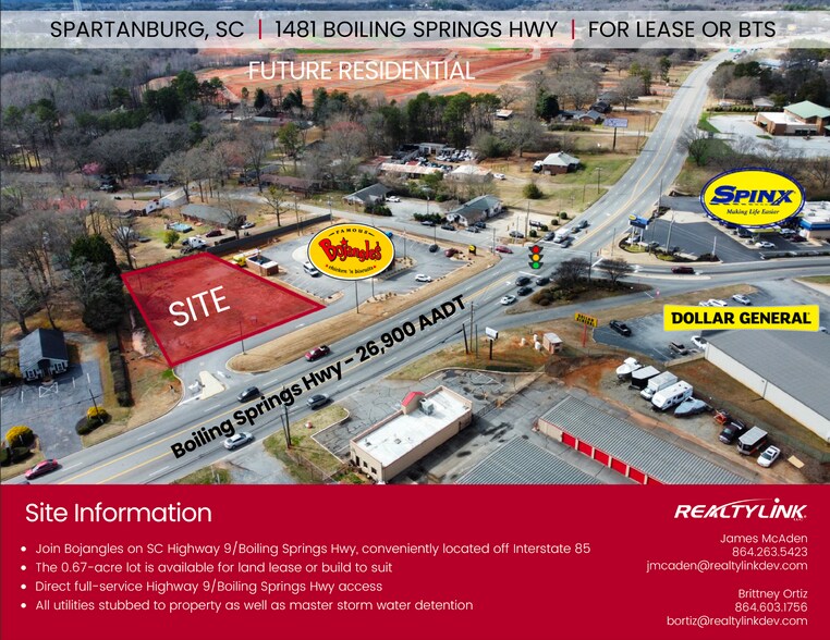Primary Photo Of Melody Lane & Boiling Springs Rd, Boiling Springs Land For Lease