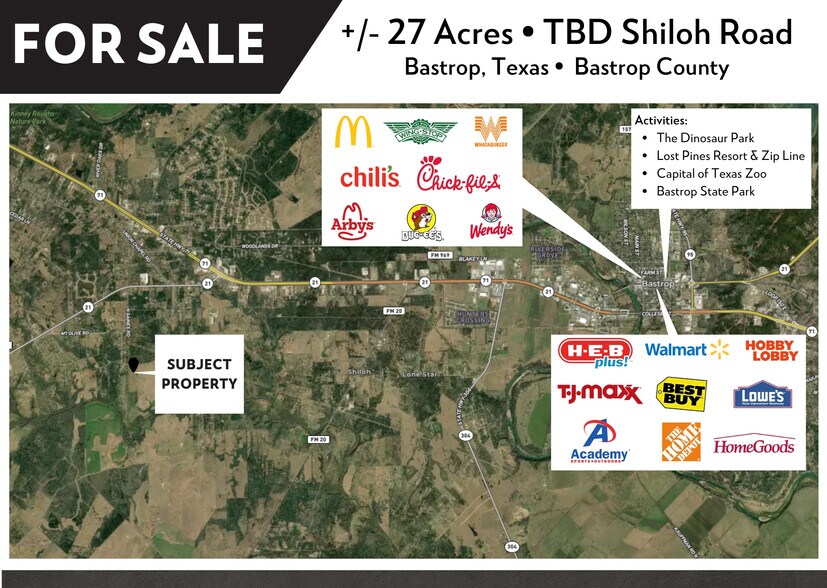 More Photos Of TBD (27 Acres) Shiloh Road, Bastrop Land For Sale