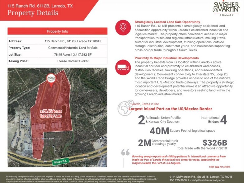 More Photos Of 115 Ranch Rd, Laredo Land For Sale