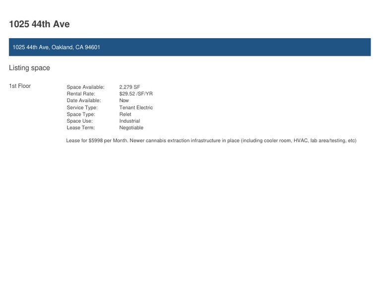 More Photos Of 1025 44th Ave, Oakland Warehouse For Sale