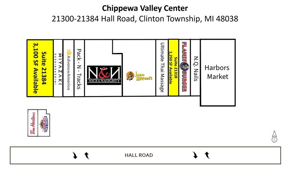 More Photos Of 21300-21384 Hall Rd, Clinton Township Freestanding For Lease