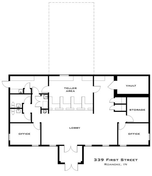 More Photos Of 339 E 1st St, Roanoke Bank For Lease