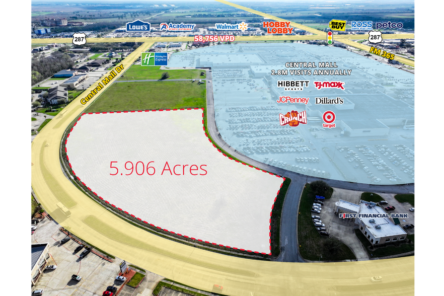 Primary Photo Of Central Mall, Port Arthur Land For Sale