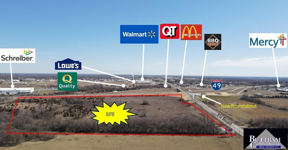 Primary Photo Of NWC Fir Rd. & I-49, Carthage Land For Sale