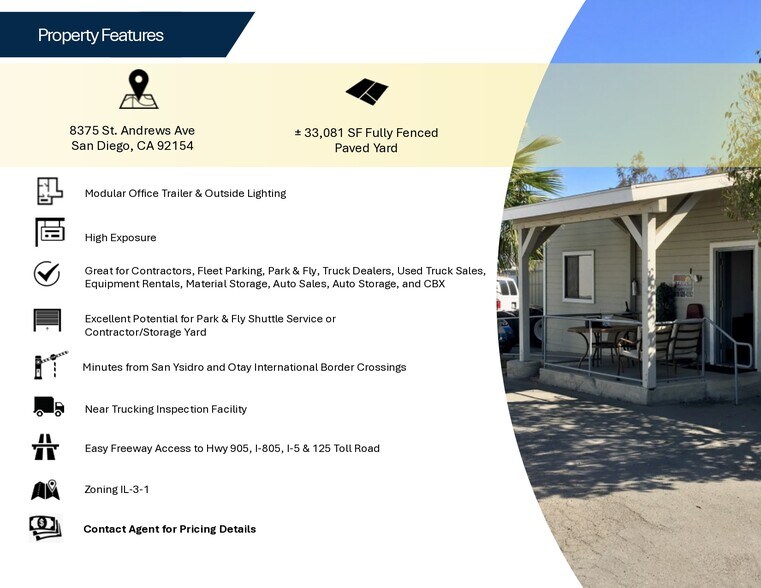More Photos Of 8375 Saint Andrews Ave, San Diego Land For Lease