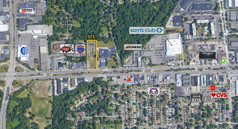 Primary Photo Of 23050 W 8 Mile Rd, Southfield Land For Sale