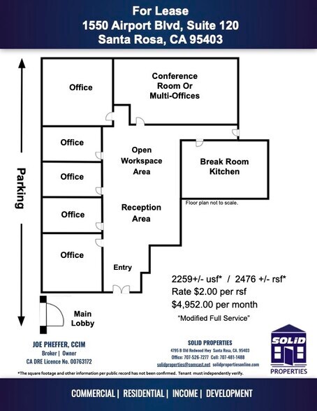 More Photos Of 1550 Airport Blvd, Santa Rosa Office For Lease