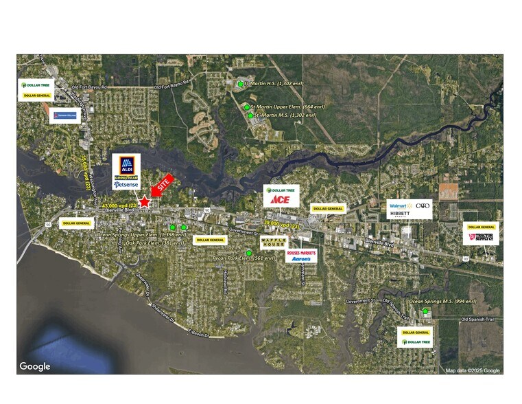 More Photos Of 1503-1545 Bienville Blvd, Ocean Springs General Retail For Lease