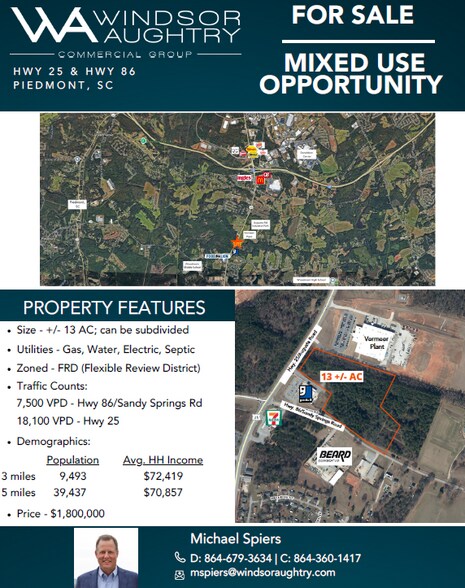 More Photos Of Hwy. 25 / Augusta @ Hwy. 86 / Sandy Springs Road, Piedmont Land For Sale