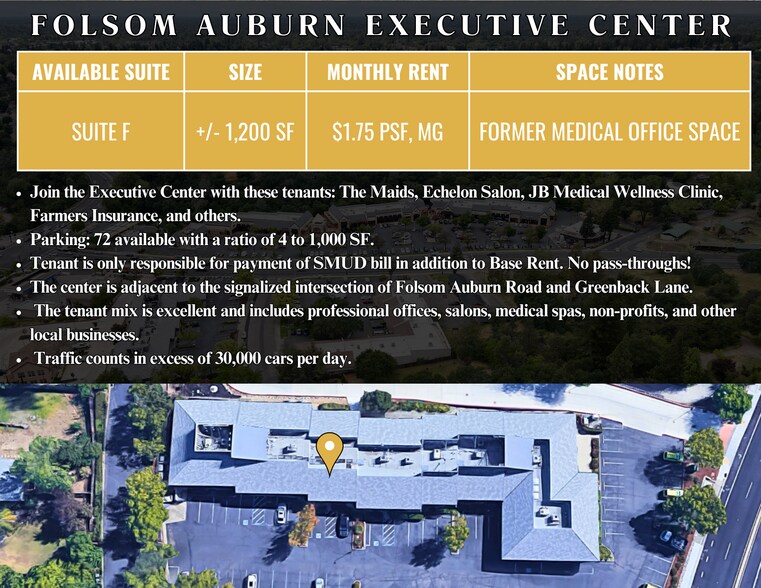 More Photos Of 6611 Folsom Auburn Rd, Folsom Office For Lease