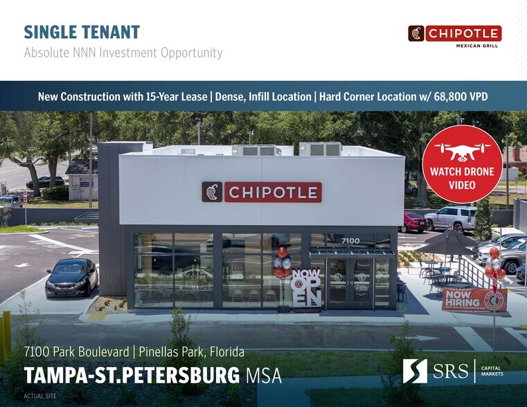 Primary Photo Of 7100 Park Blvd N, Pinellas Park Fast Food For Sale