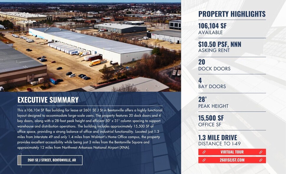 More Photos Of 2601 SE J St, Bentonville Warehouse For Lease